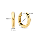 Classic Goudkleurige Kleine Oorringen 14mm