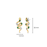 Emerald Snake Oorbellen