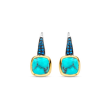 Turqoise Zirkonia Cushion Hoops