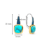 Turqoise Zirkonia Cushion Hoops